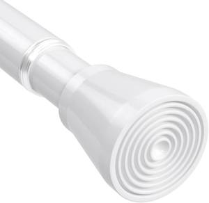 lot 17030 image: White Shower Curtain Rod 45 to 77 Inch,Shower Rods for Bathroom,Spring Tension Curtain Rod No Drilling for Windows Doors Closet Kitchen Wardrobe