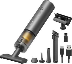 lot 1215 image: HOTO Handheld Car Vacuum Cleaner Cordless, 4-in-1 Portable Mini Vacuum with 20000Pa Strong Suction, Electric Compressed Air Duster Blower for Car, Desk, Keyboard, Home, Office