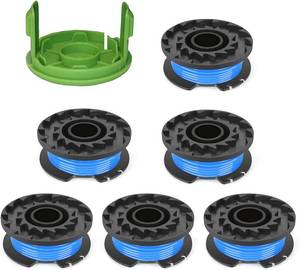 lot 1229 image: THTEN 29252 29092 Weed Eater Spools Replacement for Greenworks 21302 21332 21342 20V 24V 40V 16ft 0.065 Single Line String Trimmer with 3411546A-6 Cap Covers Parts Auto-Feed String Edger 61