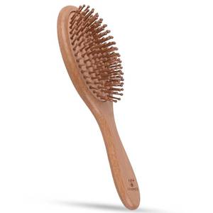 lot 1233 image: Bamboo Brush for Hair Growth   Natural Bristle Brush wWooden Paddle for Detangling, Reducing Breakage & Scalp Massage - For Thick, Thin, Curly, Dry, Wet Hair - Ergonomic Handle Ideal for Women & Men
