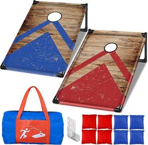 lot 10212 image: NZQXJXZ 3x2 ft Cornhole Board Set with 8 Bean Bags and Carrying Bag, Outdoor Toss Game Set for Kids and Adults, Portable Corn Hole Sets for Beach Lawn Backyard