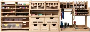 lot 17000 image: Plastic Model Tool Organizer, Organize Plastic Model Building Tools PliersTweezersBrushesScrewdrivers Stick Tools, MDF Material Model Workbench, Suitable for TamiyaGundam Tools GK Pro - Retail $189.99