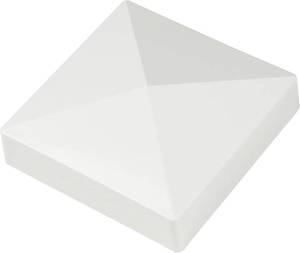 lot 17002 image: 4   4 Vinyl Fence Post Cap, Pyramid Style Caps for 4.0 Wood Fence Post, Suitable for Lamp, Deck, Mailbox, 4 Packs