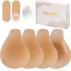lot 17003 image: Push Up Sticky Bra, Invisible Adhesive Nipple Covers with Lift Tape (2 Pairs)