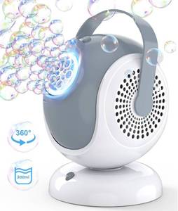 lot 17013 image: Joyfuture Bubble Machine - Automatic Bubbles Blower for Kids, Toddlers - 360  Rotation & 75  Adjustment, Bubble Toys with LED Light - Gifts for Boys, Girls, Halloween, Outdoor, Birthday, Party