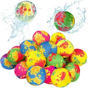 lot 17020 image: 30 Pack 2 Reusable Water Splash Balls, Soft Water Absorbent Balls for Adults & Family, Pool Party Games, Beach Activities & Outdoor Summer Fun