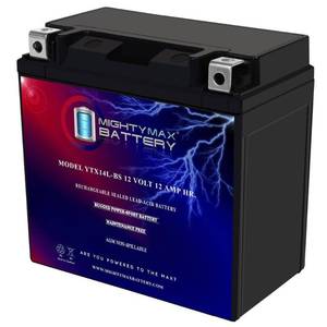 lot 10220 image: 12-Volt 12 Ah 200 CCA Rechargeable Sealed Lead Acid (SLA) Powersport Battery
