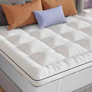 lot 10231 image: Mattress Topper Full, Extra Thick Pillow Top Mattress Pad for Back Pain Relief, Soft Fluffy Bed Topper with Down Alternative Filled, Washable Mattress Cover with Straps