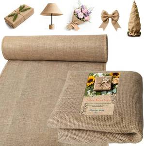 lot 10234 image: Burlap Fabrics Roll Natural Jute Burlap Garden Tree Wrap Outdoor Weed Barrier DIY Fall Halloween Craft Winter Frost Plant Landscape Blankets Cloth for Plant Gardening Shrubs (40in6ft)