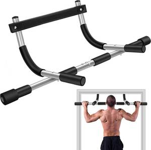 lot 10240 image: TOPOKO Upgrade Pull Up Bar for Doorway, No Screw Door Frame Chin Up Bar for Home Gym Upper Body Workout, Adjustable Pull-Up Bar Exercise Equipment for Pull Ups, Push Ups, Sit Ups, Strength Training