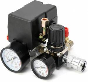 lot 10243 image: QWORK Air Compressor Pressure Switch for Pneumatic Tools, 90 120PSI Adjustable Controller