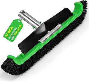 lot 10248 image: 17 Professional Pool Brush - Sticks to Walls & Floor, High-Efficiency IngroundAbove Ground Pool Scrub Brushes with Curved Ends, Premium Nylon Bristle, Reinforced Aluminium, Safe for Vinyl