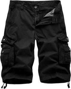 lot 10267 image: IDEALSANXUN Mens Casual Loose Fit Multi-Pockets Military Cargo Shorts SIZE 34
