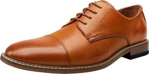 lot 17098 image: Vostey Mens Dress Shoes Classic Formal Business Cap Toe Wingtip Oxfords Lace Up Derby Shoes, Size 14