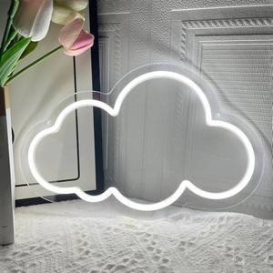 lot 17105 image: Cloud Neon Sign Cute White Clouds LED Light Sign for Wall,13  7.9IN Dimmable USB Floating Clouds Light Up Sign for Living Room Kid Bedroom Nursery Birthday Christmas Wedding Party decor