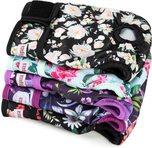 lot 17112 image: Washable Reusable Female Dog Diapers(5 Pack) Small Medium Large Doggie Puppy & Doggy Dog Diaper, Period Panties in Heat Medium