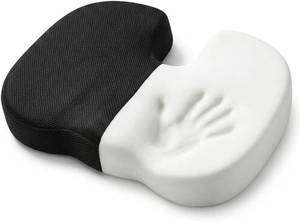 lot 17136 image: Ergonomic Seat Cushion for Office Chair - Memory Foam Tailbone Pain Relief - Sciatica & Coccyx Support for Car Seat & Desk Chair for Mom, Non-Slip, Breathable Mesh