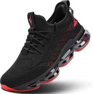 lot 17140 image: Pozvnn Mens Running Shoes Air Cushion Slip on Walking Tennis Sneakers Fashion Casual Breathable Trail Sport Gym, Size 43