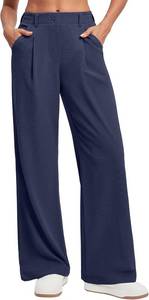 lot 17146 image: Ewedoos Wide Leg Pants Woman Stretchy Work Dress Pants Women Trendy 2026 Business Casual Outfits Comfort Fit Slacks Trousers, Size Large