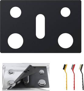 lot 17156 image: Stove Top Protector PLUS for Whirlpool Gas Range - 1 Pc 5 Burners (PLUS Version) Spill Guard Liner, Only Compatible with WFG550S0HBWFG550S0HWWFG550S0HVWFG550S0LWWFG550S0LBWFG550S0LV