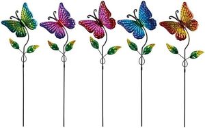 lot 17167 image: 5 Pack Butterfly Decorative Garden Stakes,Outdoor Metal Decor Outdoor Decorations for Patio and Yard
