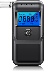 lot 17169 image: Breathalyzer, Alcohol Breathalyzer Tester with LCD Digital Display, Portable Breathalyzer for Home and Party Use (Includes 10 Mouthpieces)
