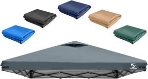 lot 17174 image: 10x10 Pop Up Canopy Replacement Top Cover with Air Vent for Straight Leg Canopy Tent, Waterproof for Outdoor Garden Patio Camping Sun Shade(Frame NOT INCUDE) (Light Gray)