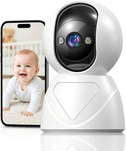 lot 17178 image: Baby Monitor with Camera and Audio, 3MP Baby Camera for Room, 355  Pan Tilt, Smart Motion Tracking, 3X Zoom, Color Night Vision, Two-Way Talk, 5G2.4G WiFi, SDCloud
