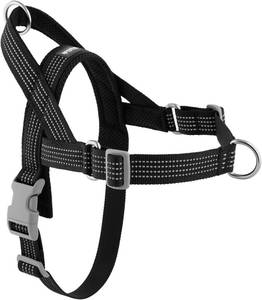 lot 17235 image: No Pull Dog Harness with Handle, Adjustable Soft Mesh Padded Reflective Walking Harness with Front Clip for Small Medium Large Dogs   Quick Fit No Escape for Training and Hiking (Black, XL)