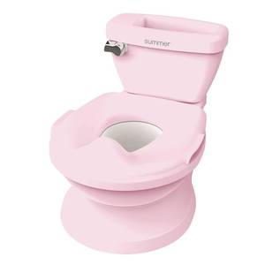 lot 17237 image: Ingenuity My Size Potty Pro in Pink, Infant Potty Training Toilet, Lifelike Flushing Sound, for Ages 18 Months, Up to 50 Pounds