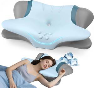 lot 17239 image: Cervical Neck Pillow for Pain Relief - Ergonomic Side Sleeper Pillow for Neck Support, Orthopedic Memory Foam Pillows for Sleeping, Contour Cervical Pillow Bed Pillow for Back Stomach Sleepers