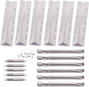 lot 17411 image: Hiorucet Grill Replacement Parts for Kenmore 6 Burner 146.23681310 146.47223610 146.23766310 Gas Grill Models. Stainless Steel Grill Burner Tubes, Heat Plates, Carryover Tubes Replacement Kit.