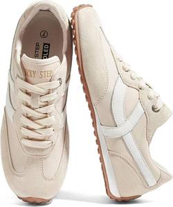 lot 17418 image: LUCKY STEP Womens Fashion Sneakers - Casual Retro Running Shoes - Non Slip Lightweight Trendy Comfortable Walking Footwear Size 8