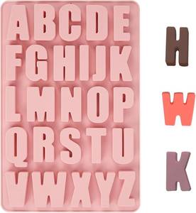 lot 17425 image: 1 Pcs 26 Cavities Silicone Alphabet chocolate letter molds, Letter Molds for Chocolate, Candy, Cake, Biscuit, Large Depth, Easy Release and Clean