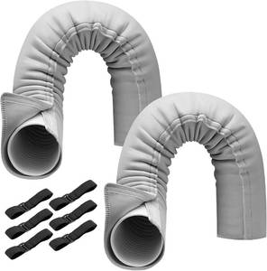 lot 17473 image: 2 Pack Portable Air Conditioner Hose Cover Wrap, Insulated AC Exhaust Hose Sleeve Vent Hose Cover with 3Adjustable Buckle Straps, AC Hose Cover Sleeve for 5 & 5.9 Diameter Exhaust Hoses