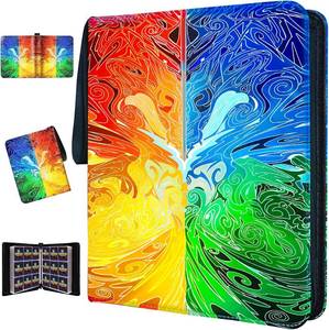 lot 17493 image: Trading Card Binder for TCG Cards, 9-Pocket Portable Card Collector Ablum Holder Book Fits 900 Cards with 50 Removable Sleeve, Waterproof BKM Card Binder Display Storage Carrying Cases for TCG-Totem