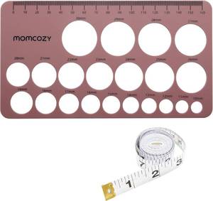 lot 17497 image: Momcozy Nipple Ruler for Flange Sizing, Soft & Flexible Silicone Measurement Tool for Breast Pump Sizing, Compatible with Momcozy, Medela, Spectra, Lansinoh, Easy to Use for Comfortable Pumping