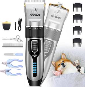 lot 17498 image: Dog Clippers Grooming Kit and Paw Trimmer,Cordless,Low Noise, Electric Quiet,Rechargeable, Dog Trimmer Grooming, Pet Hair Clippers for Thick Coats,Shaver for Small and Large Dogs Cats(Gray)