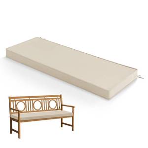lot 19571 image: Summsun Outdoor Bench Cushion Waterproof and Fade Resistant Patio Furniture Cushions - Non-Slip Bench Pad Cushion with Removable Cover for Garden Swing Porch Sofa Settee, 42 x 18 Inch, Beige - Retail $44