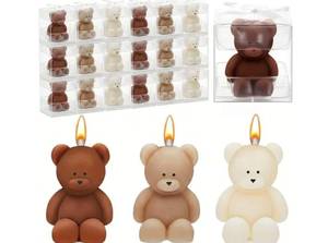 lot 19583 image: Teddy Bear Scented Candle Baby Shower Gifts.  Colors May Vary. - Retail $25