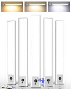 lot 19615 image: EZVALO 5-Pack Under Cabinet Lighting, 4000mAh Rechargeable Motion Sensor Light, 16.5inch Magnetic Closet Lights with Dimmable & 3 Color Temps, Wireless Motion Activated Lights with Remote for Kitchen - Retail $60