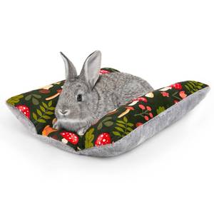 lot 24148 image: Hedgeink Rabbit Bed 15X14Thickened and Soft Bunny Bed Washable Cuddle Cushion Plush Mat Double-Sided Plush Small Pet Flop Mat Cotton Pillow for Rabbit - Retail $15
