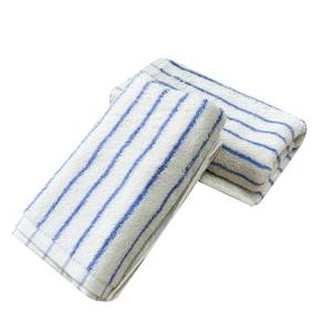 lot 24155 image: USTIDE Soft Hand Towels for Bathroom Set of 2, 100% Cotton Face Towels Absorbent Striped Hand Towel for Bath Spa Gym Blue White Girls Boys Hand Towel, 14 x 30 Inch - Retail $26