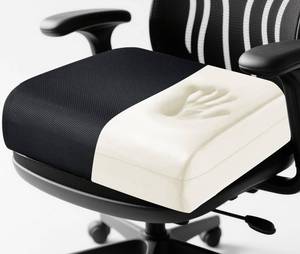 lot 24177 image: MINUPWELL 6 Extra Thick Office Chair Cushion, 2 Layers Memory Foam Adult Booster Seat Cushion, Thick Wheelchair Cushions, Thick Adult Booster seat Chair Cushion for Car Seat - 18x16x6in -Black - Retail $35