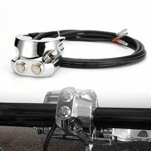 lot 28133 image: TIGERSGATE Chrome 1 Handlebar Switch Motorcycle Air Ride Suspension Control Kit for Harley Dyna V-Rod Touring Sportster with AERO, AERO-A - Retail $50