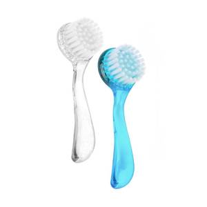 lot 42694 image: 2 Pcs Face Brushes for Cleansing Set Small Manual Exfoliating Brushes for Cleaning Face Spa & Makeup Removal Charcoal Infused Scrubbing Brushes Ideal for Exfoliation & Skincare Blue Clear - Retail $6