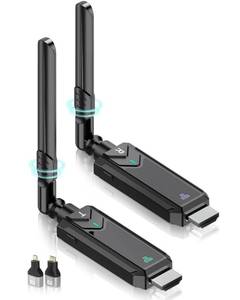 lot 42712 image: Wireless HDMI Transmitter and Receiver,1312FT400m 4K Decode1080P Output Plug&Play 2.4G5.8G Portable HDMI Wireless for Streaming Video and Audio to Monitor from LaptopPCTV BoxProjector - Retail $80