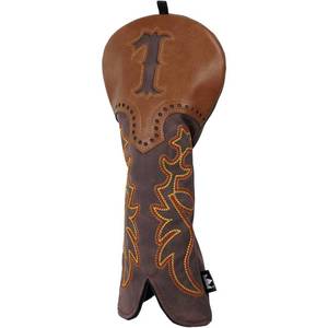 lot 43067 image: Craftsman Golf Cowboy Western Retro Brown Durable Golf Driver Headcover Cover fits up to 460cc Head - Retail $25
