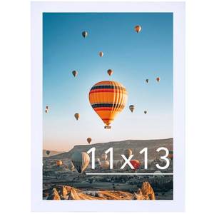 lot 43078 image: JCJMY 11x13 Picture Frame White for Wall Hanging, Wall Mounting Horizontally or Vertically, 11 x 13 Wall Gallery Poster Photo Frame with Shatter Resistant Plexiglass, White - Retail $10