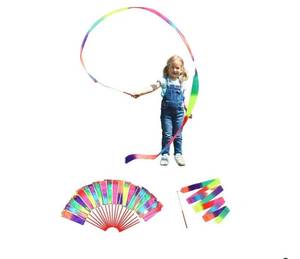 lot 43096 image: dervea 20 Pack Ribbon Dancing Wands Party Favors for Kids, Rainbow Birthday Decorations, Princess Party Supplies, Girls Party Games, Gymnastics Goody Bag Stuffers (Rainbow) - Retail $20